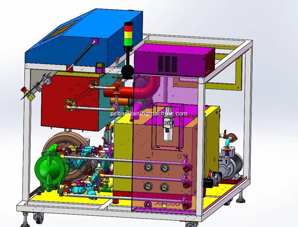 Wash Basket Size φ1500mm Clean Liquid Spray from 3 Spray Rods Upper Lower Front Side Cleaning Basket Rotates During Cleaning Dry Time 5 to 15min
