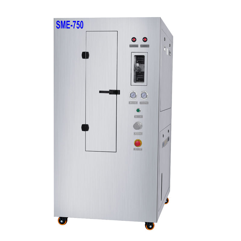 SME-750 เครื่องทำความสะอาดลายฉลุนิวเมติก 736 * 736 มม. วางประสานและกาวสีแดงลายฉลุเครื่องทำความสะอาดอัตโนมัติ