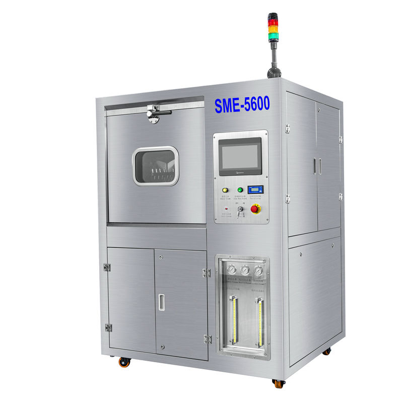 PCBA Batch Type Flux เครื่องทำความสะอาดอัตโนมัติด้วยน้ำยาล้างด้วยน้ำและ DI Water Rinse เครื่องเป่าลมร้อน